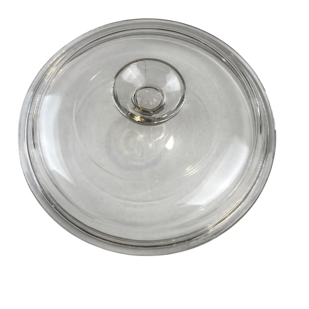 Vintage Pyrex G5C Clear Glass Lid 7.75 Inch Smooth Replacement Casserole